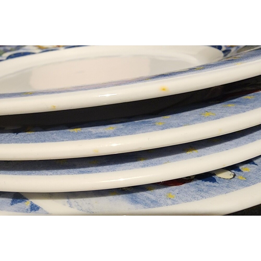 Oneida Snow Valley Snowman Plates Debbie Mumm 4 Pc Dinner Plate Holiday Dining,A - Picture 5 of 6